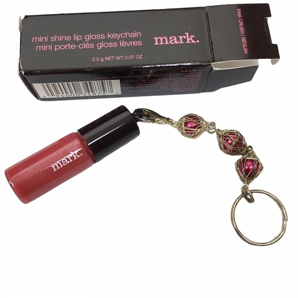 mark. Mini Shine Glow Baby Glow Lip Gloss Keychain Pink Crush Avon